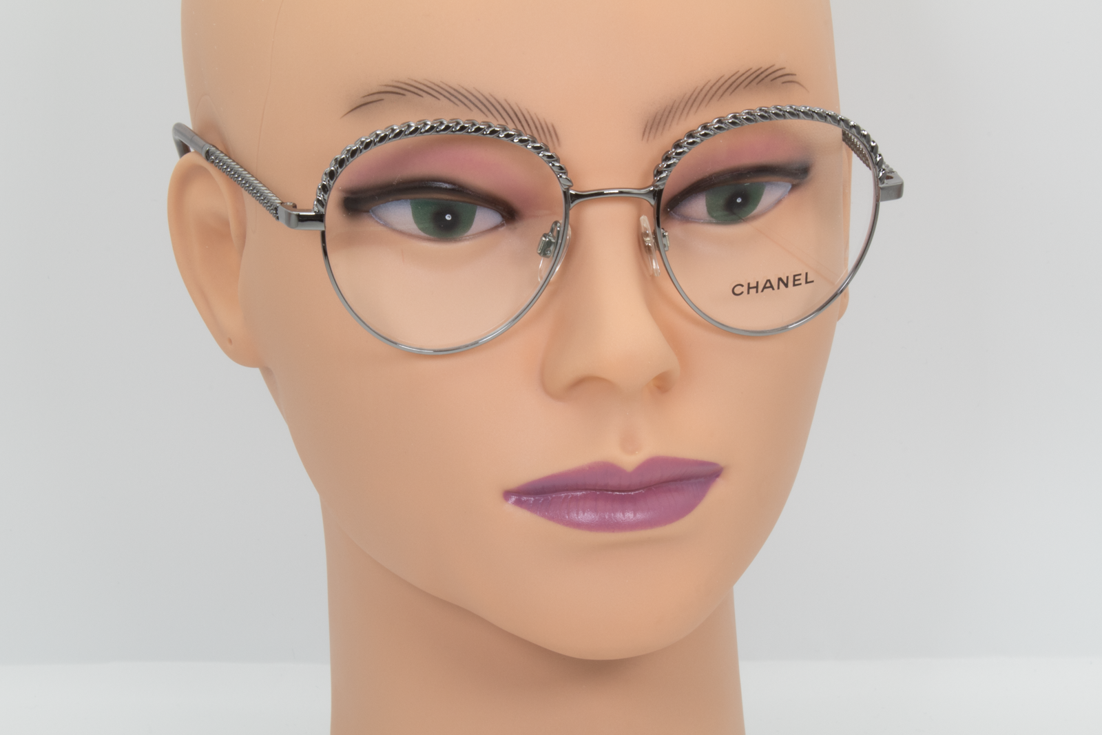 Chanel 2184  Female Round Glasses Frame Gunmetal 50mm