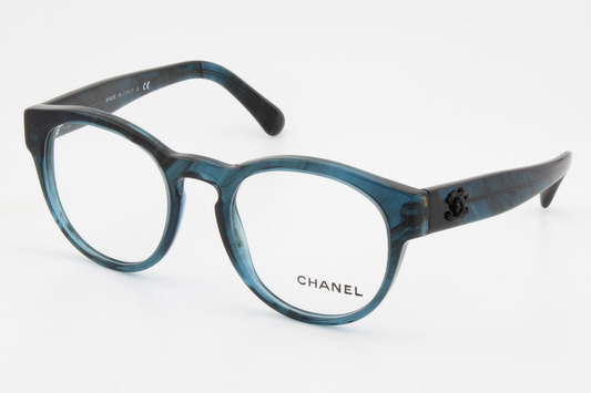 Chanel 3346  Female Round Glasses Frame Mediterranean Sea 49mm