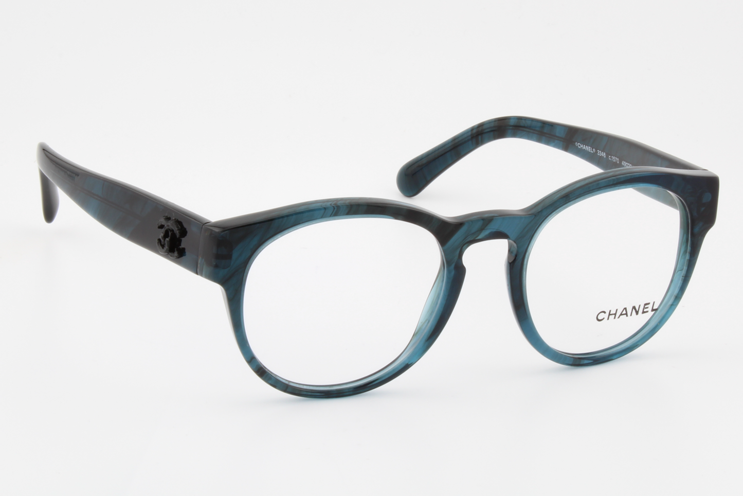 Chanel 3346  Female Round Glasses Frame Mediterranean Sea 49mm