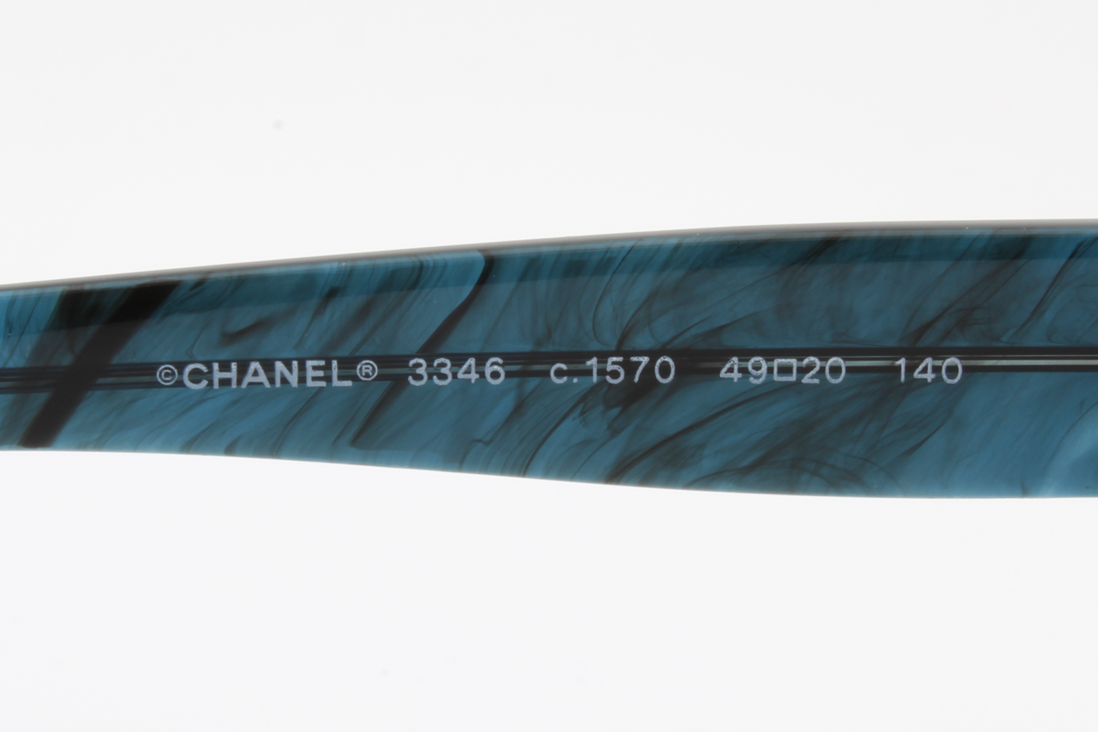 Chanel 3346  Female Round Glasses Frame Mediterranean Sea 49mm