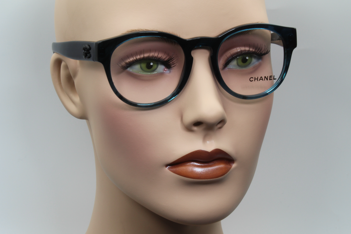 Chanel 3346  Female Round Glasses Frame Mediterranean Sea 49mm