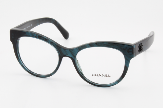 Chanel 3348  Female Cat Eye Glasses Frame Mediterranean Sea 51mm