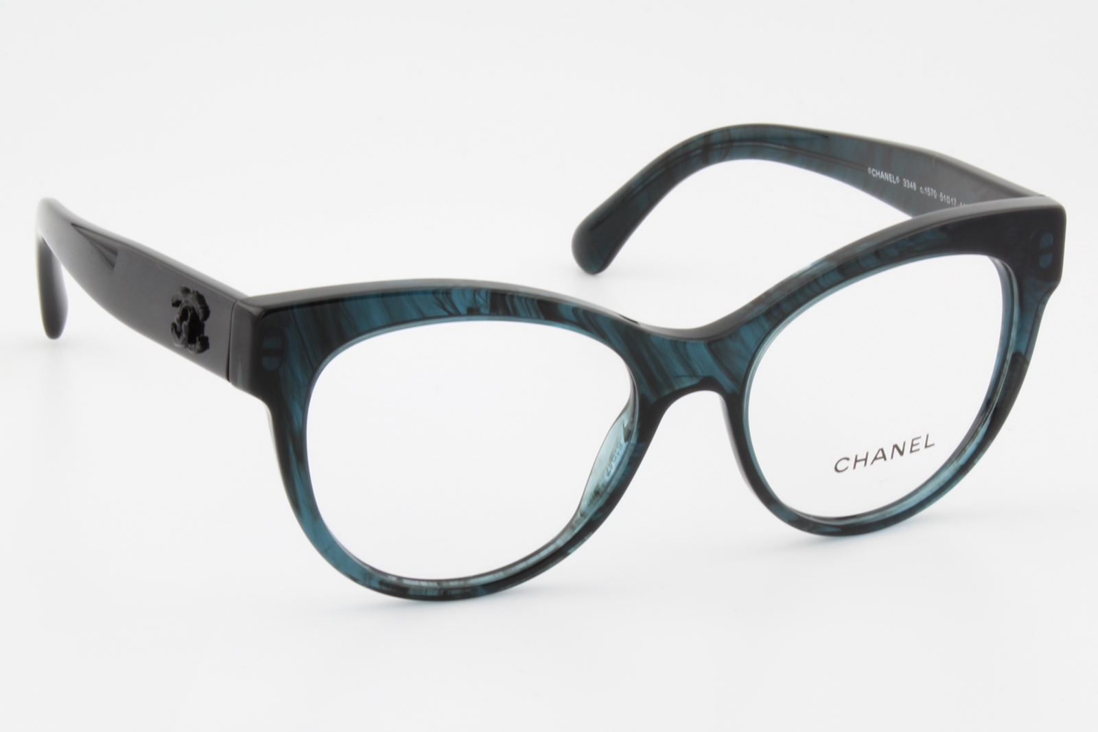 Chanel 3348  Female Cat Eye Glasses Frame Mediterranean Sea 51mm