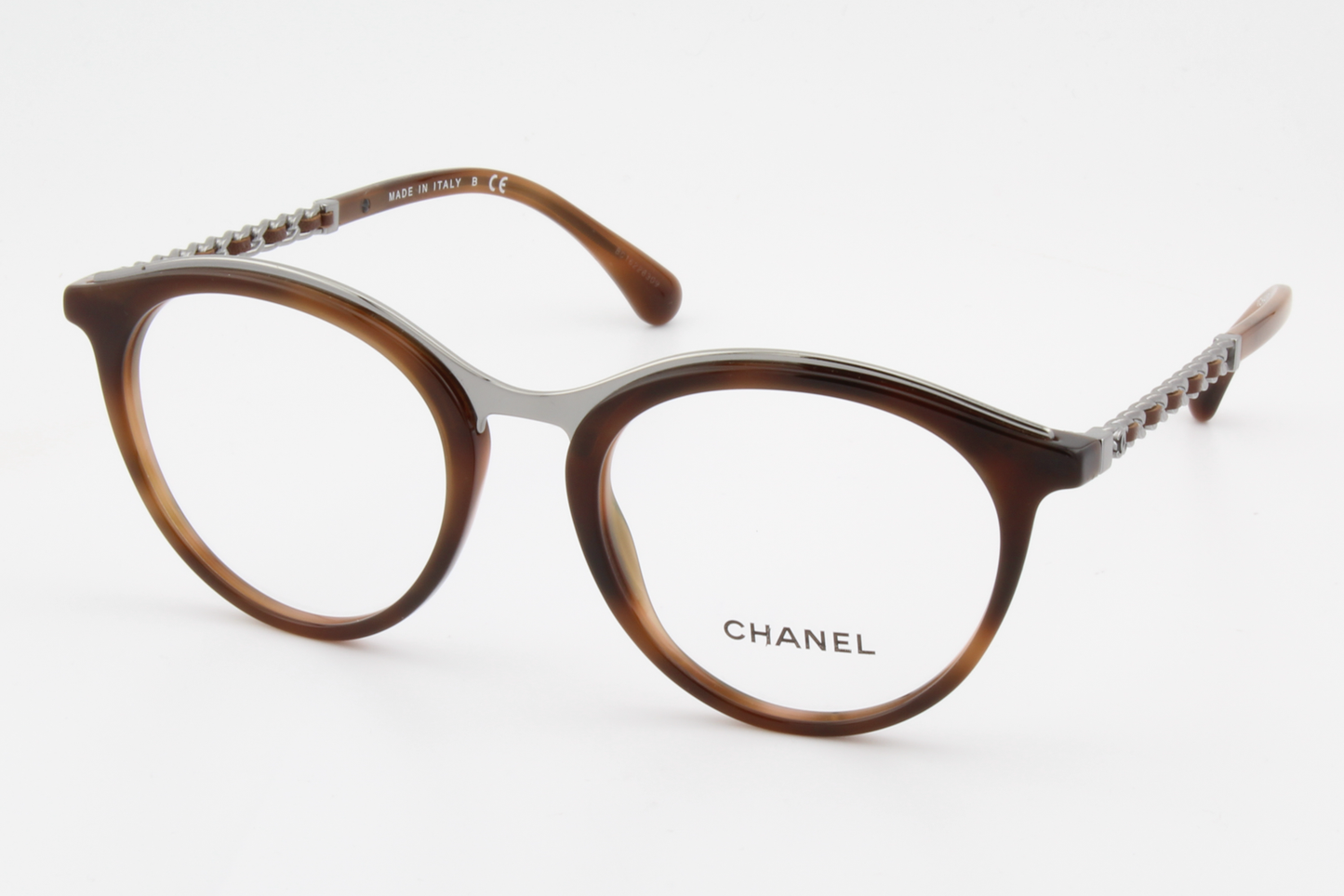 Chanel 3349-Q  Female Round Glasses Frame Havana 51mm