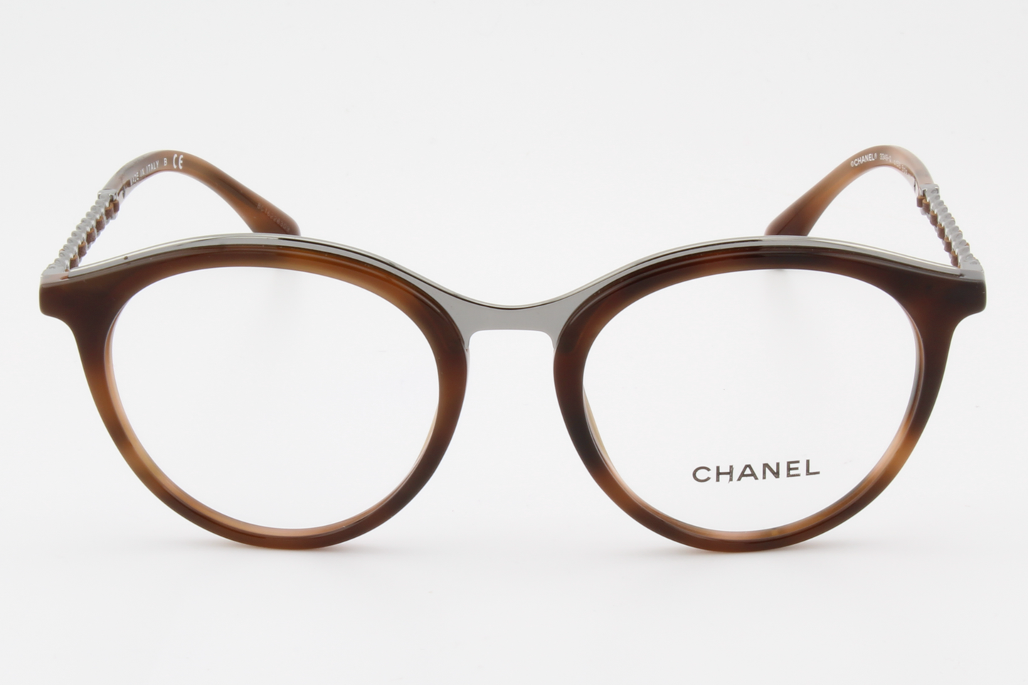 Chanel 3349-Q  Female Round Glasses Frame Havana 51mm