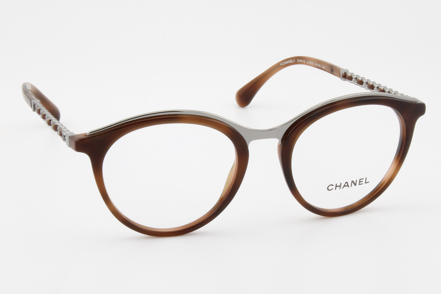 Chanel 3349-Q  Female Round Glasses Frame Havana 51mm