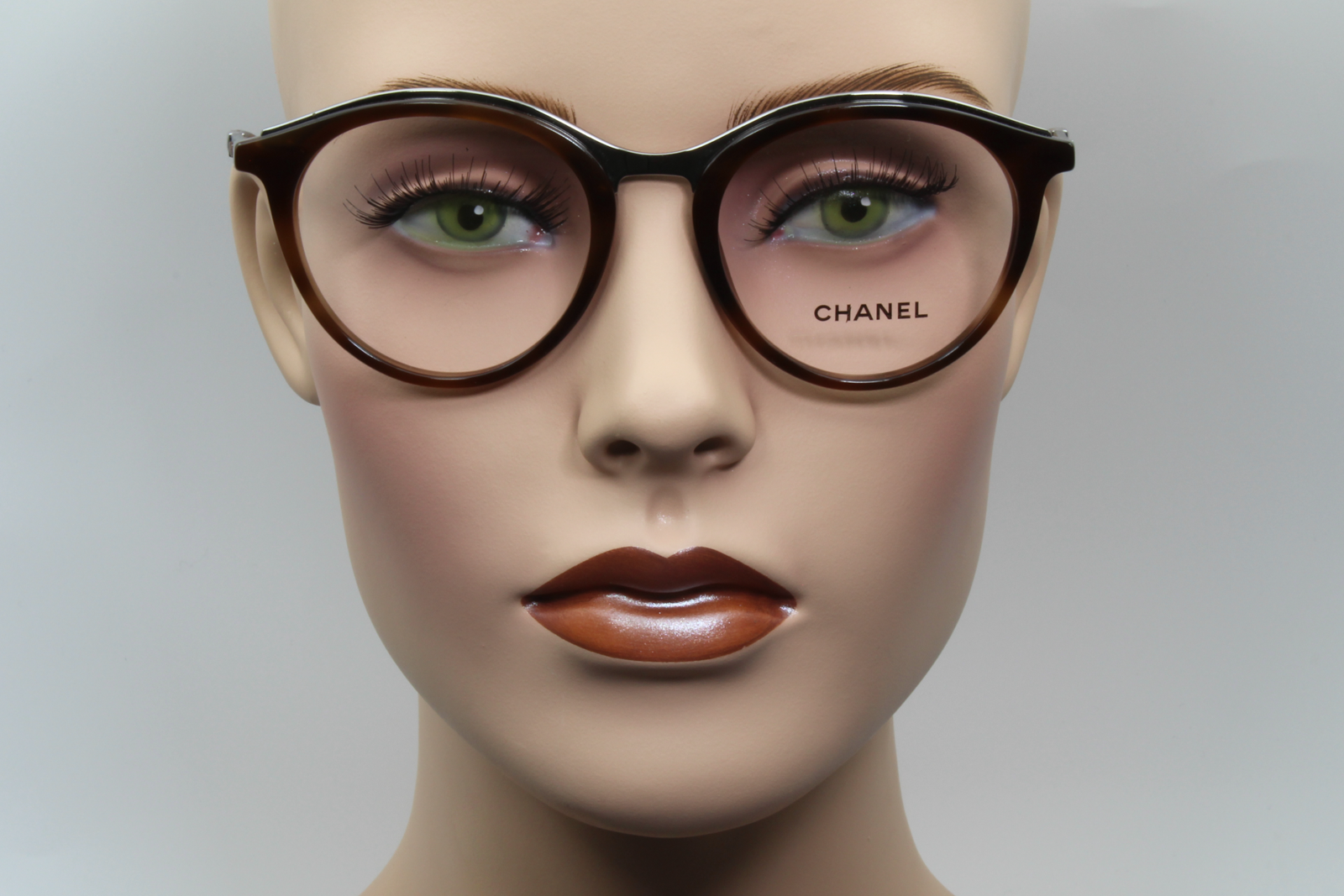 Chanel 3349-Q  Female Round Glasses Frame Havana 51mm