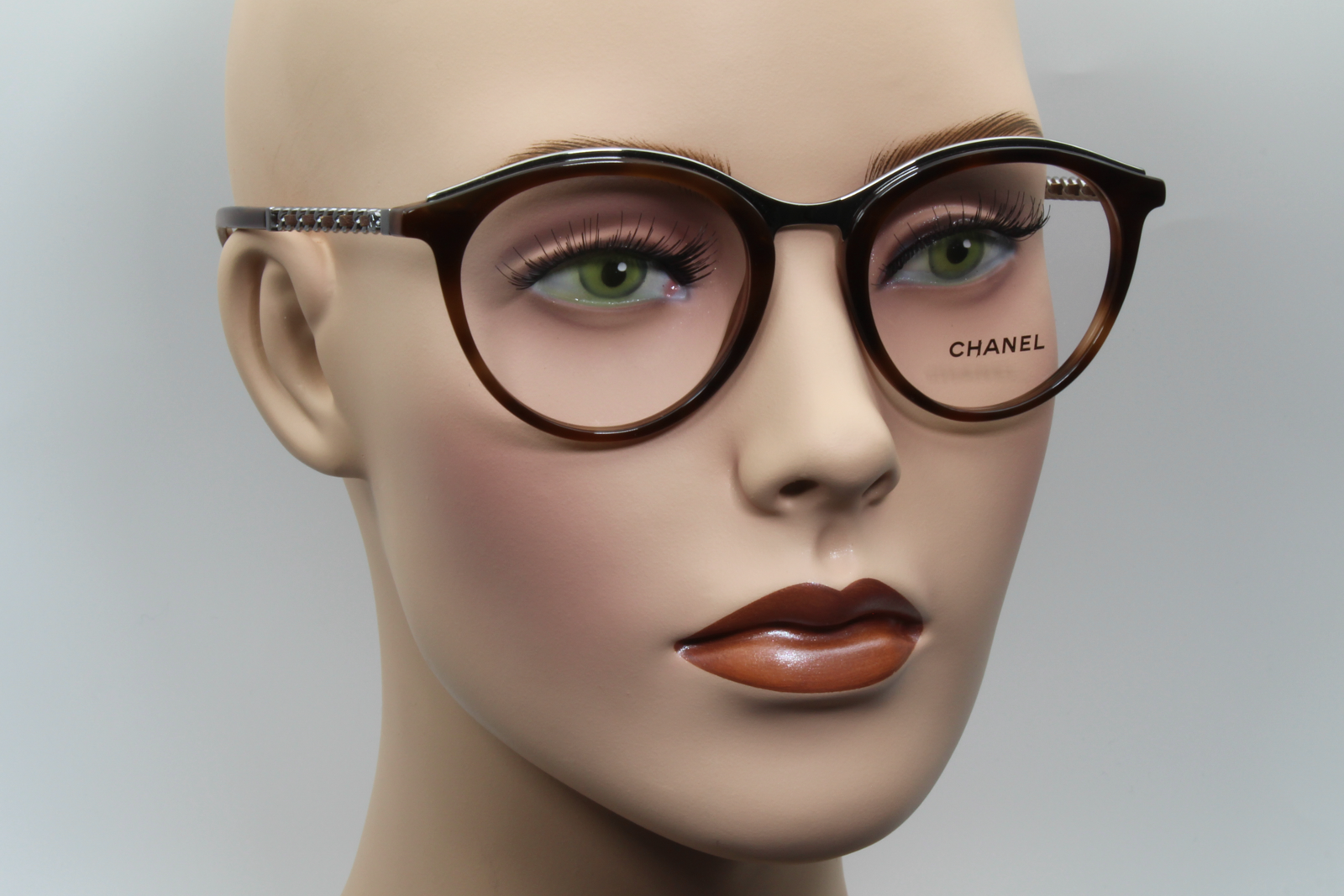 Chanel 3349-Q  Female Round Glasses Frame Havana 51mm