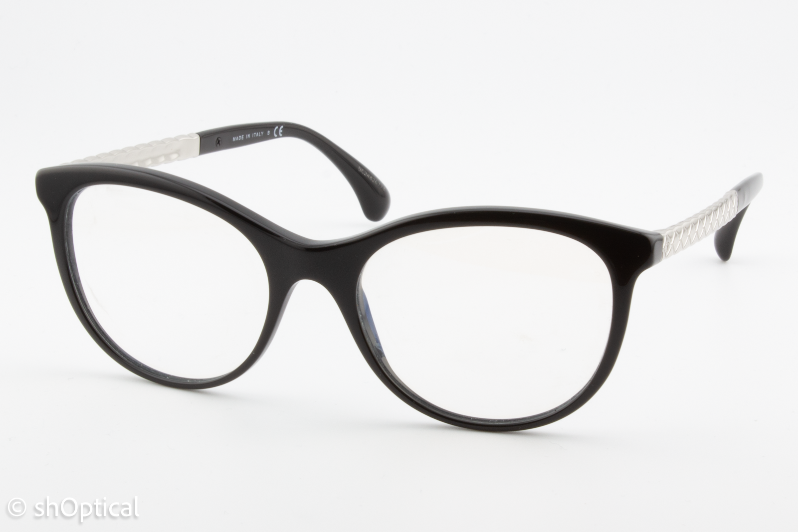 Chanel 3357  Female Cat Eye Glasses Frame Black 53mm