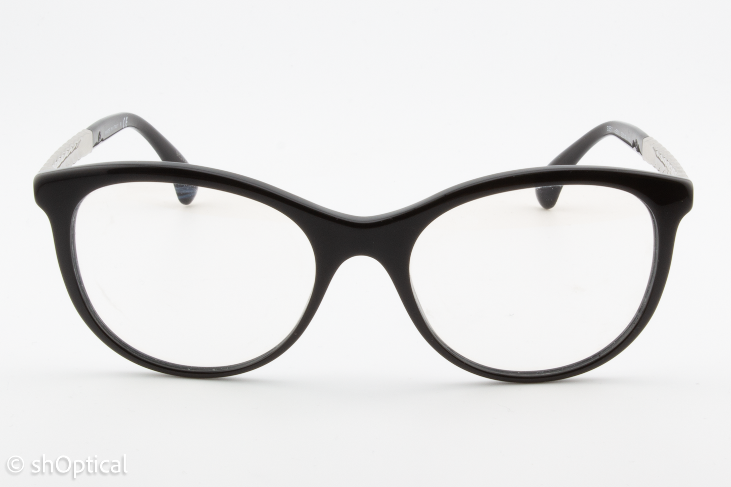 Chanel 3357  Female Cat Eye Glasses Frame Black 53mm