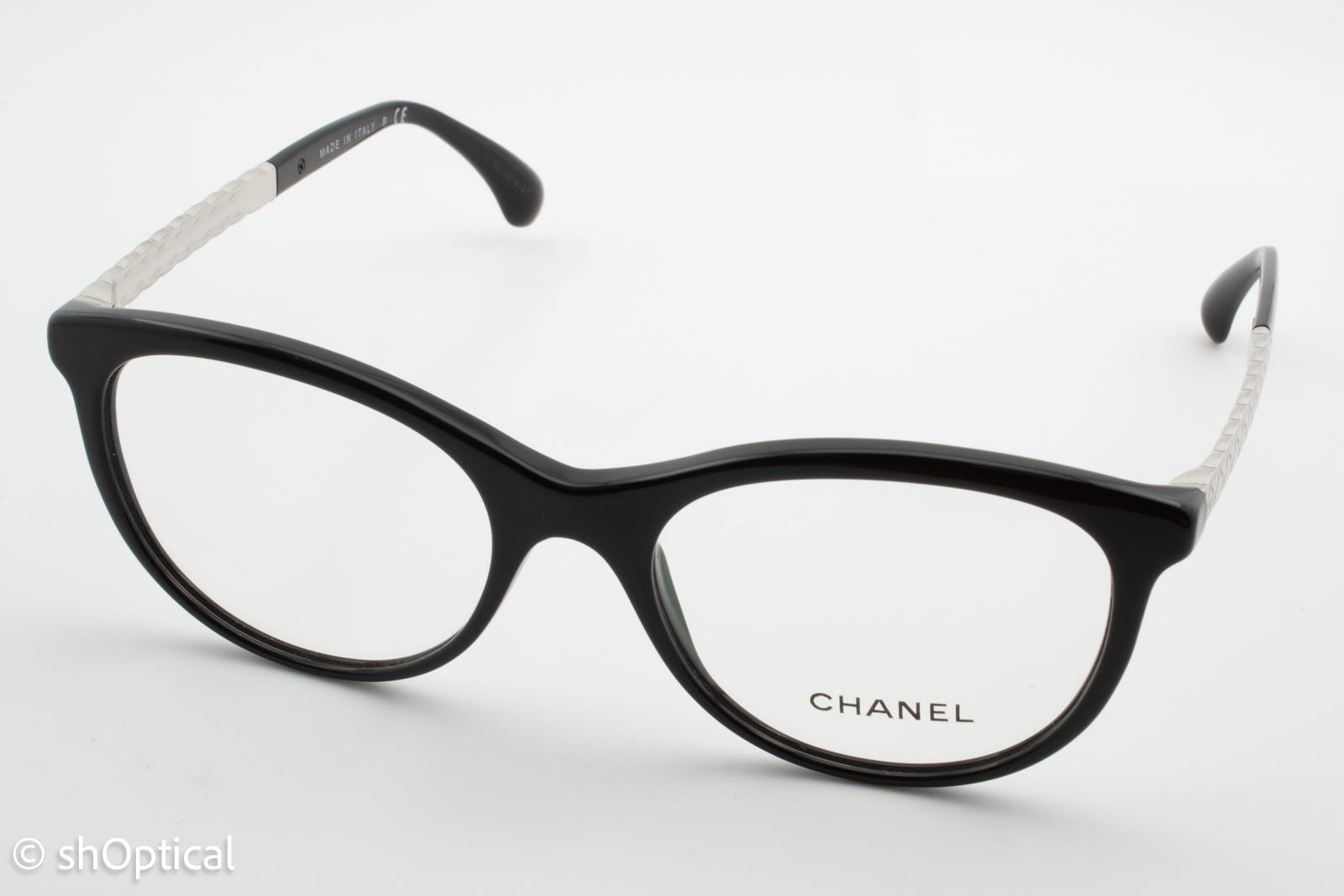 Chanel 3357  Female Cat Eye Glasses Frame Black 53mm