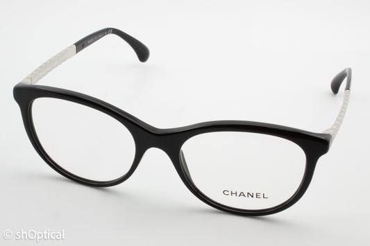 Chanel 3357  Female Cat Eye Glasses Frame Black 53mm