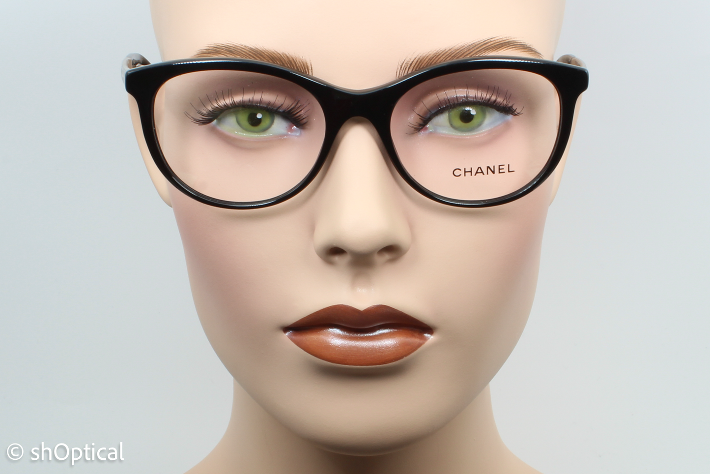 Chanel 3357  Female Cat Eye Glasses Frame Black 53mm