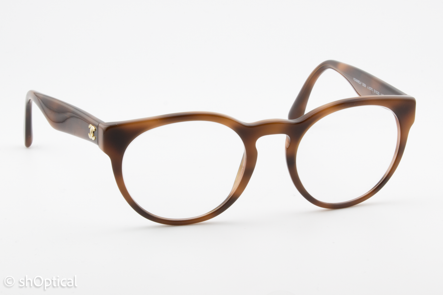 Chanel 3359  Female Round Glasses Frame Havana 51mm