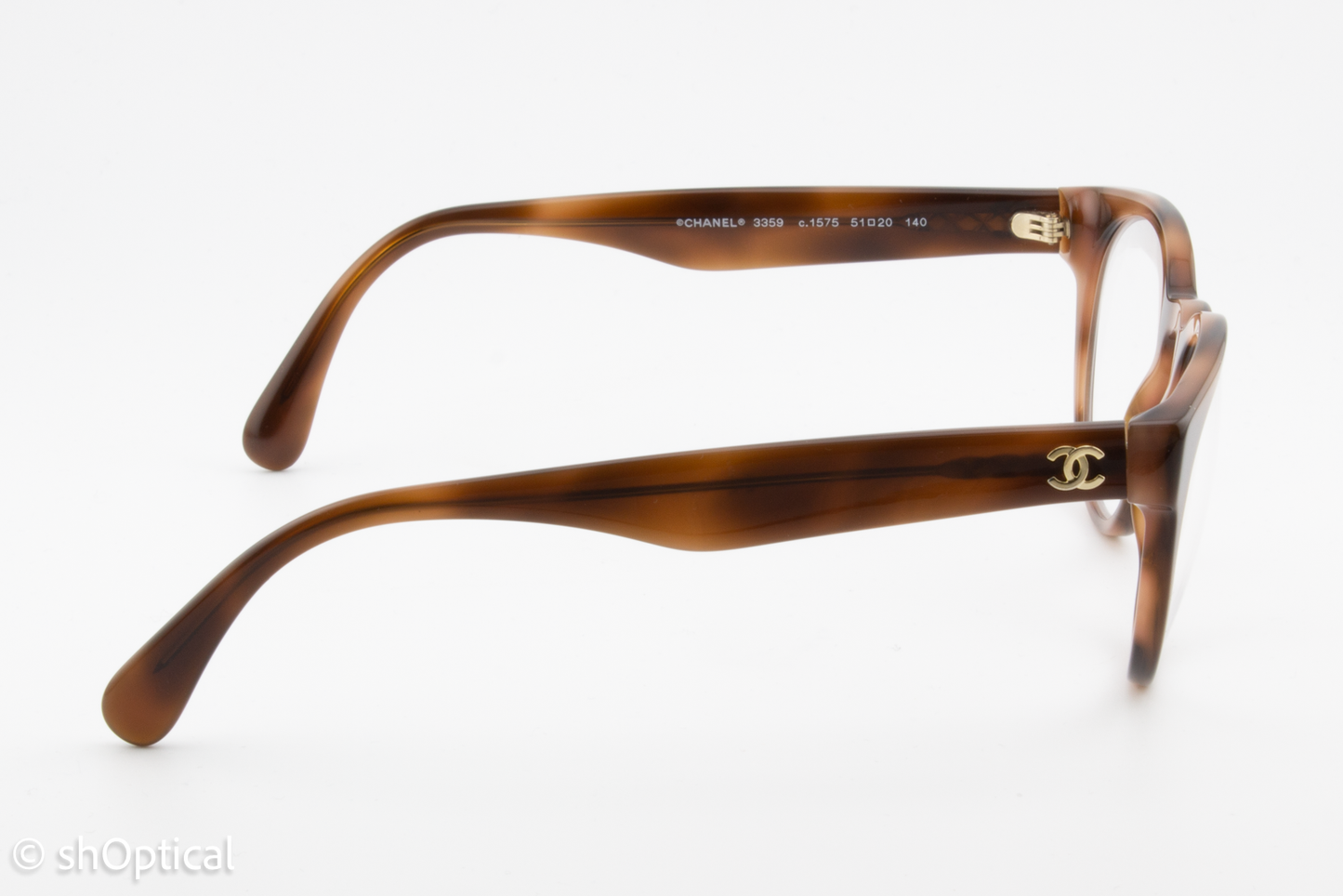 Chanel 3359  Female Round Glasses Frame Havana 51mm