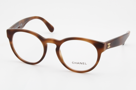 Chanel 3359  Female Round Glasses Frame Havana 51mm