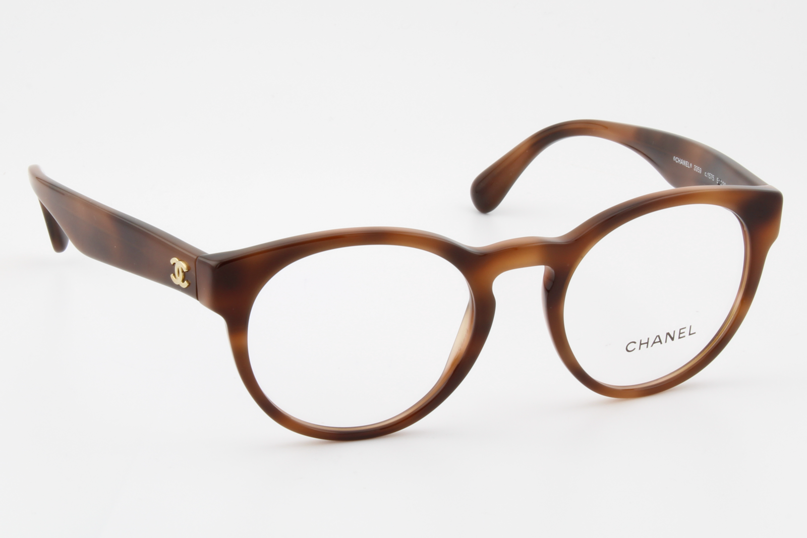 Chanel 3359  Female Round Glasses Frame Havana 51mm