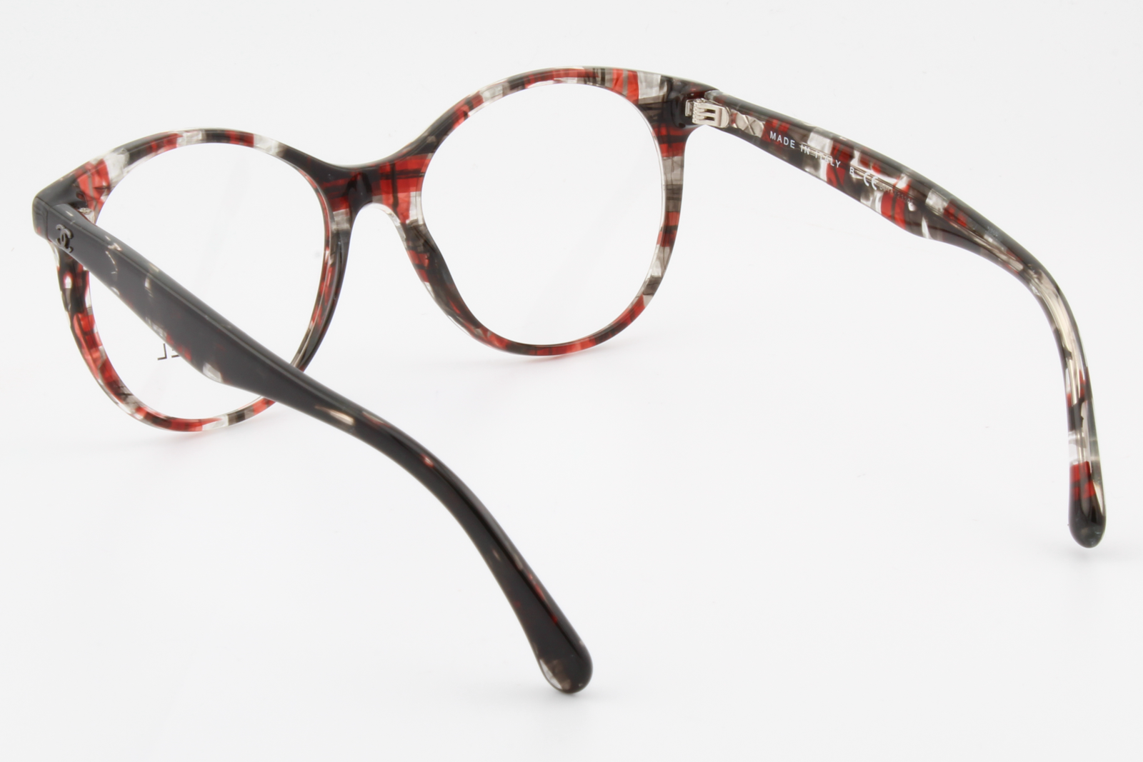Chanel 3361  Female Round Glasses Frame Red Grey 52mm