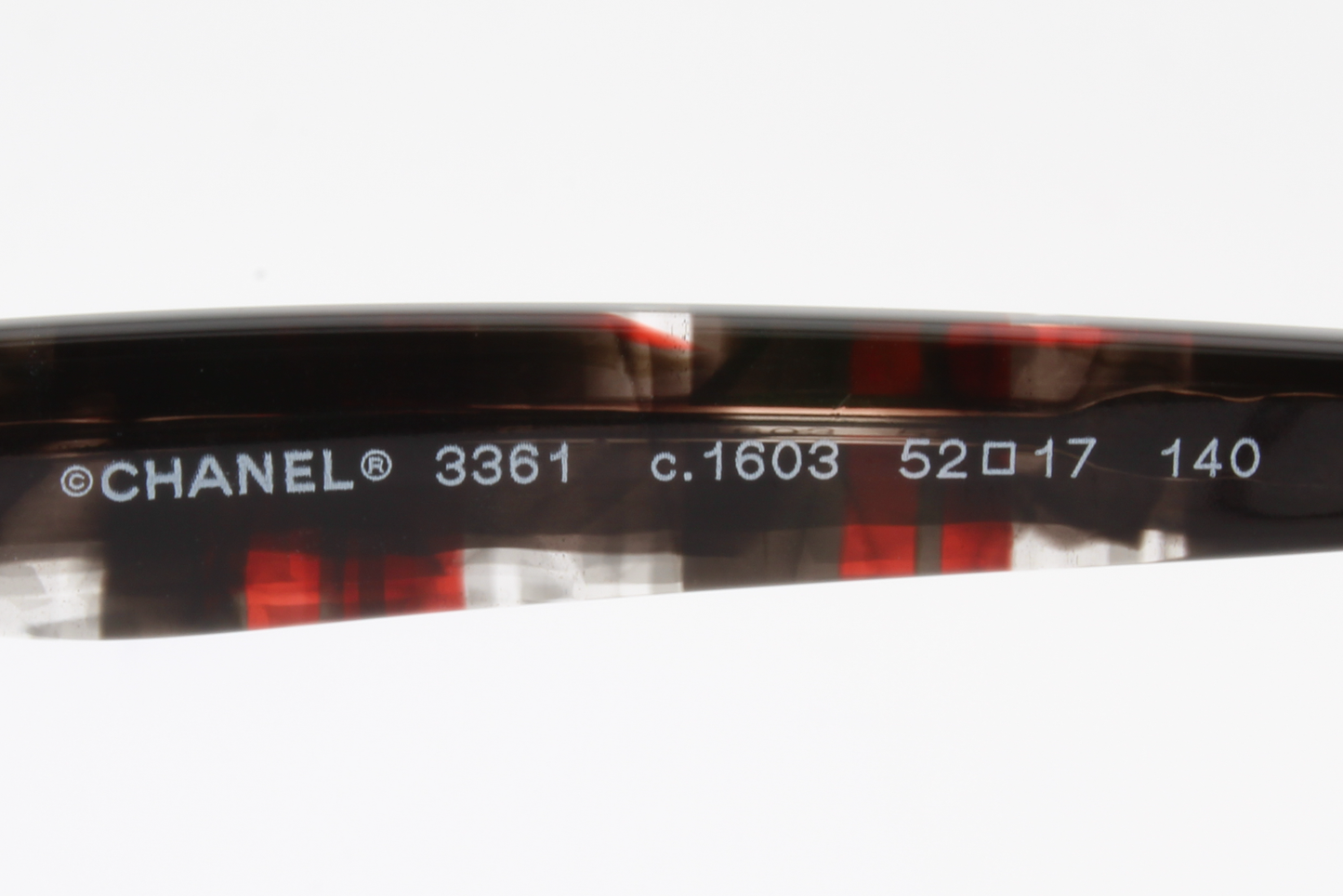 Chanel 3361  Female Round Glasses Frame Red Grey 52mm