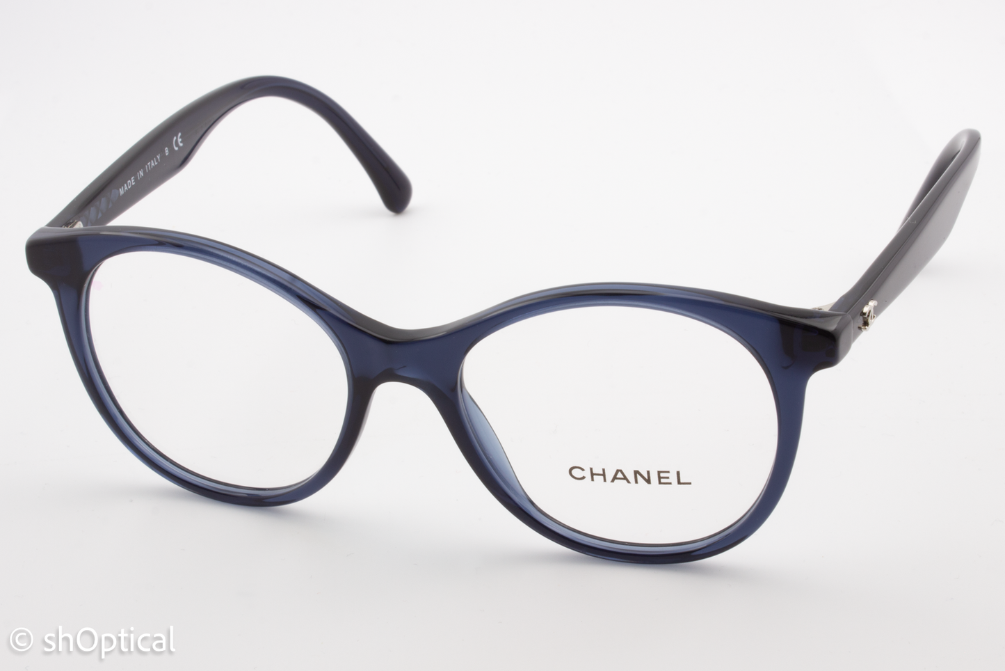 Chanel 3361  Female Butterfly Glasses Frame Transparent Blue 50mm
