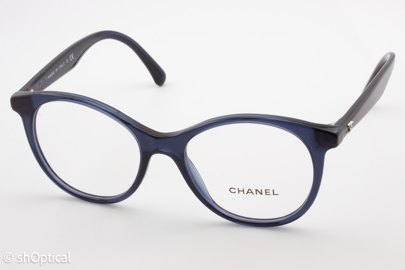 Chanel 3361  Female Butterfly Glasses Frame Transparent Blue 50mm