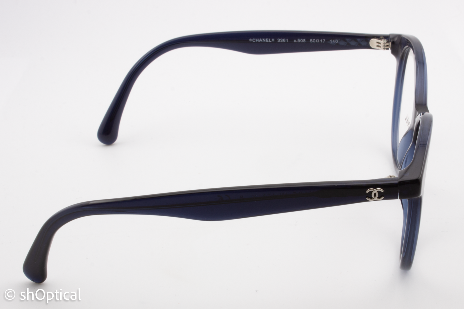 Chanel 3361  Female Butterfly Glasses Frame Transparent Blue 50mm