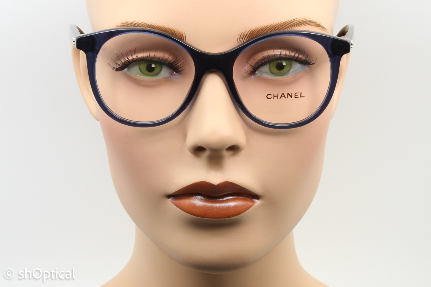 Chanel 3361  Female Butterfly Glasses Frame Transparent Blue 50mm