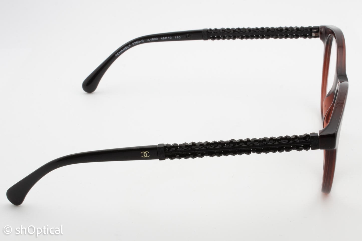 Chanel 3363-B  Female Round Glasses Frame Burgundy 48mm