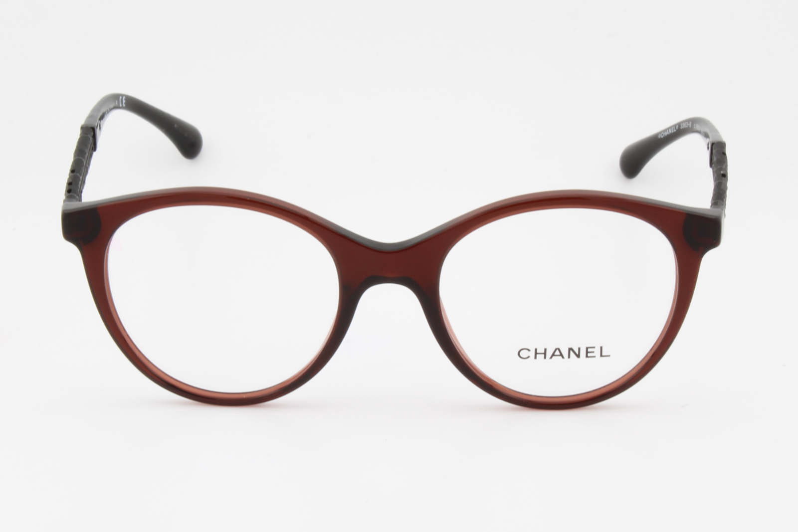 Chanel 3363-B  Female Round Glasses Frame Burgundy 50mm