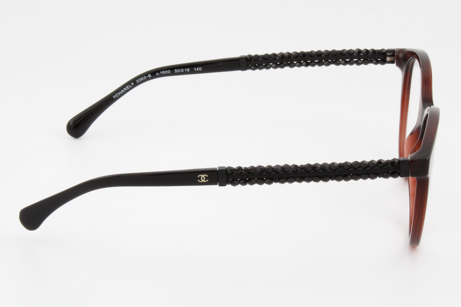 Chanel 3363-B  Female Round Glasses Frame Burgundy 50mm