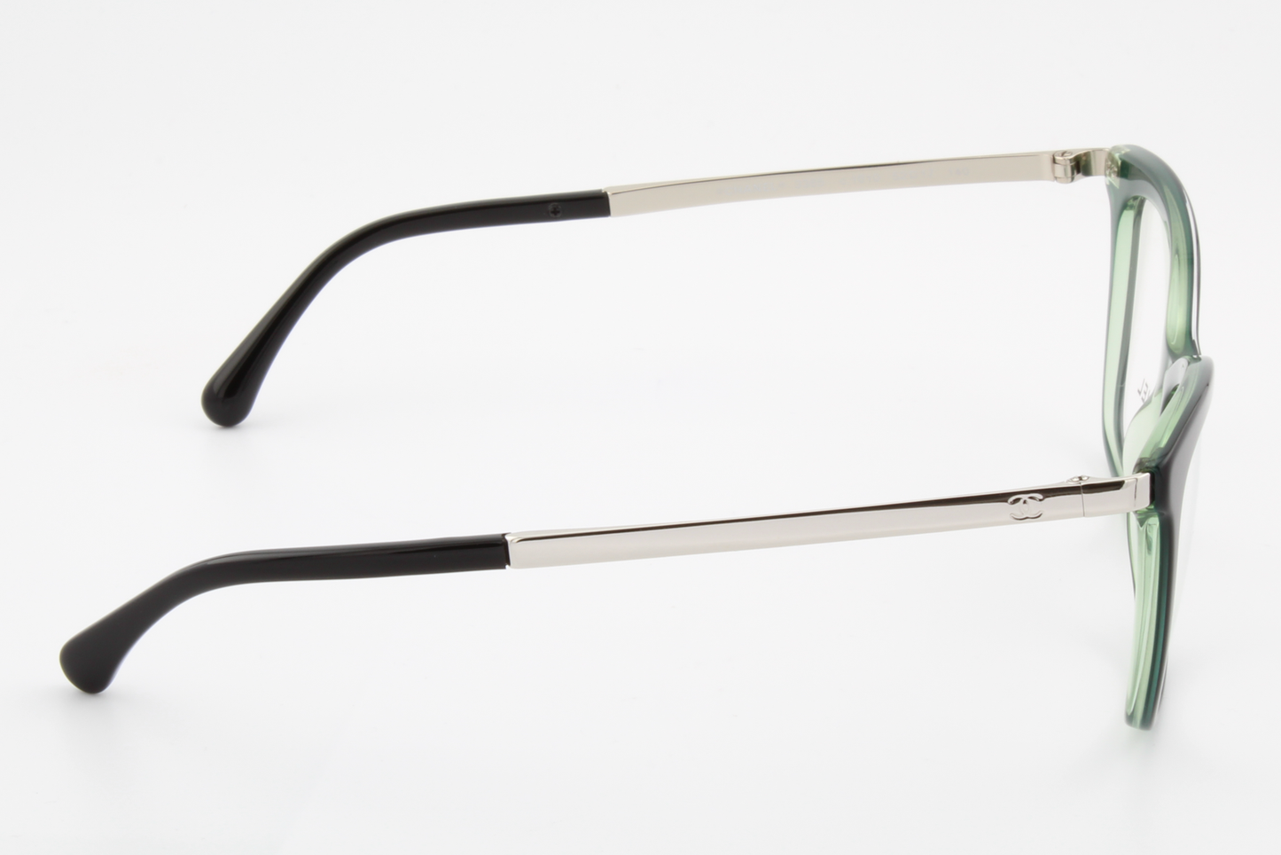 Chanel 3365  Female Cat Eye Glasses Frame Black/Clear Green 52mm