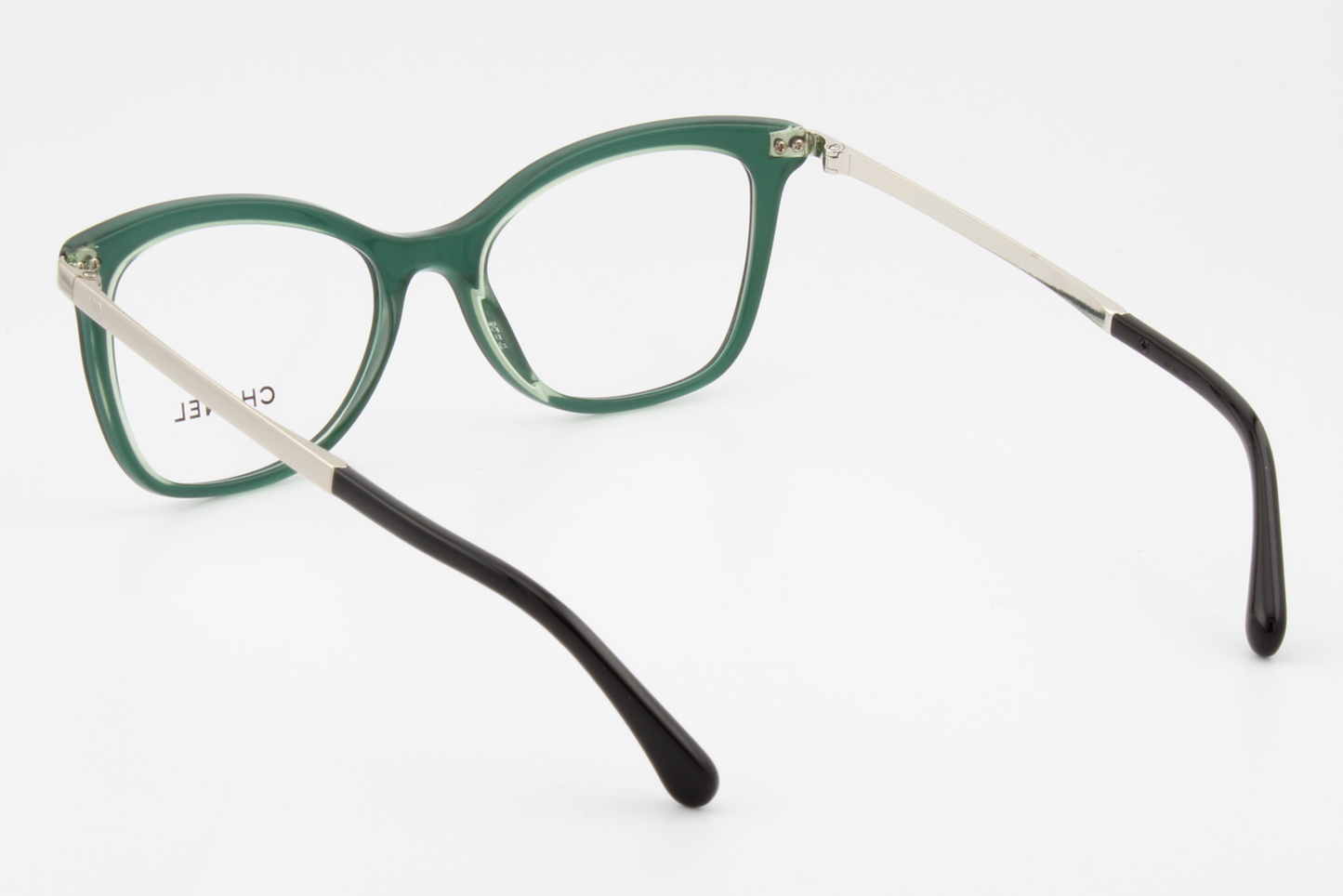 Chanel 3365  Female Cat Eye Glasses Frame Black/Clear Green 52mm