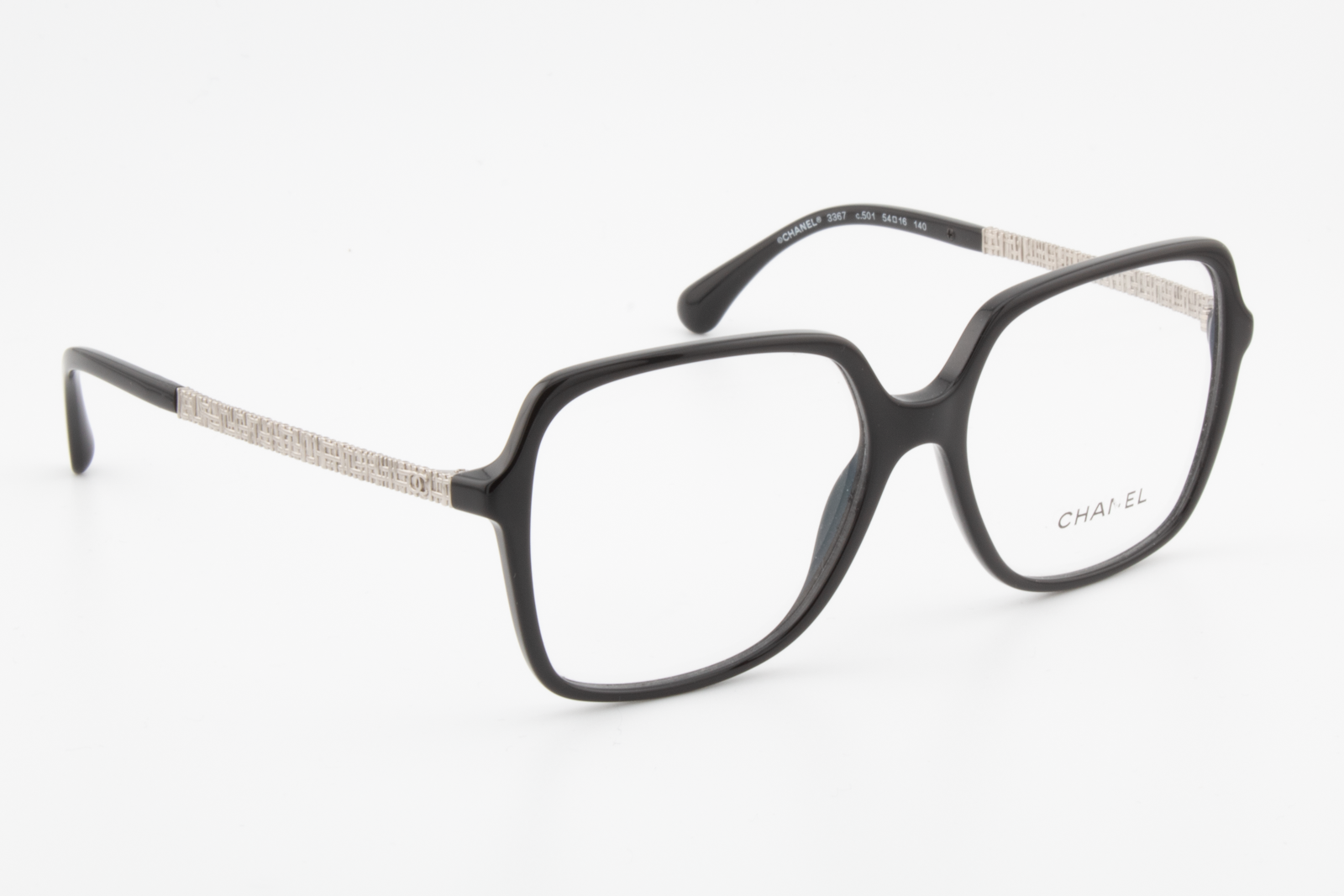 Chanel 3367  Female Square Glasses Frame Black 54mm