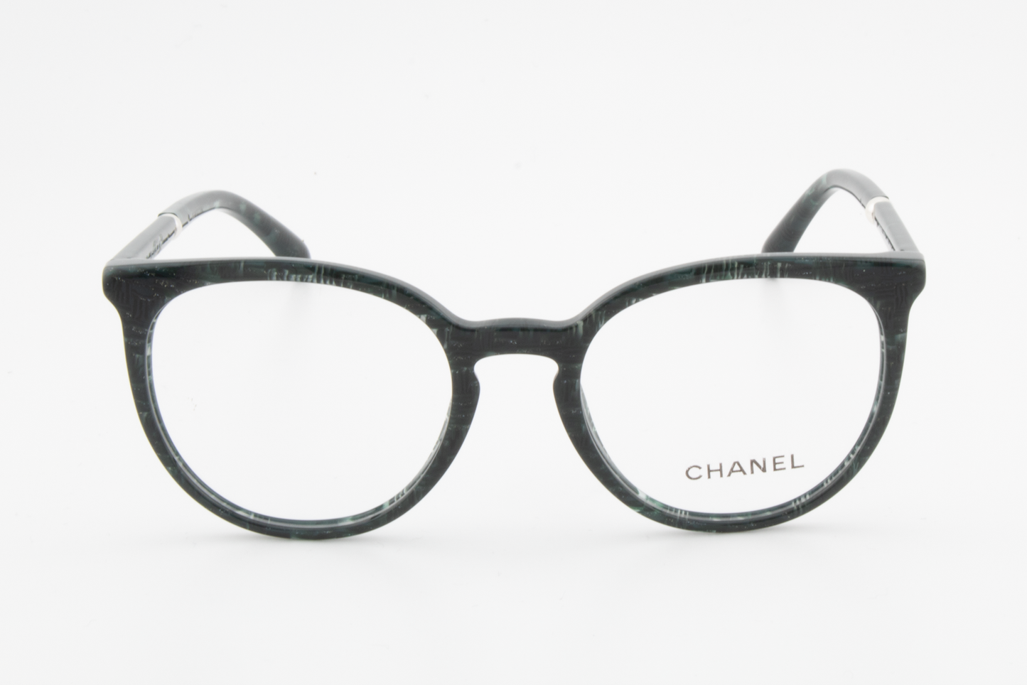 Chanel 3376-H  Female Round Glasses Frame Green Glitter 50mm