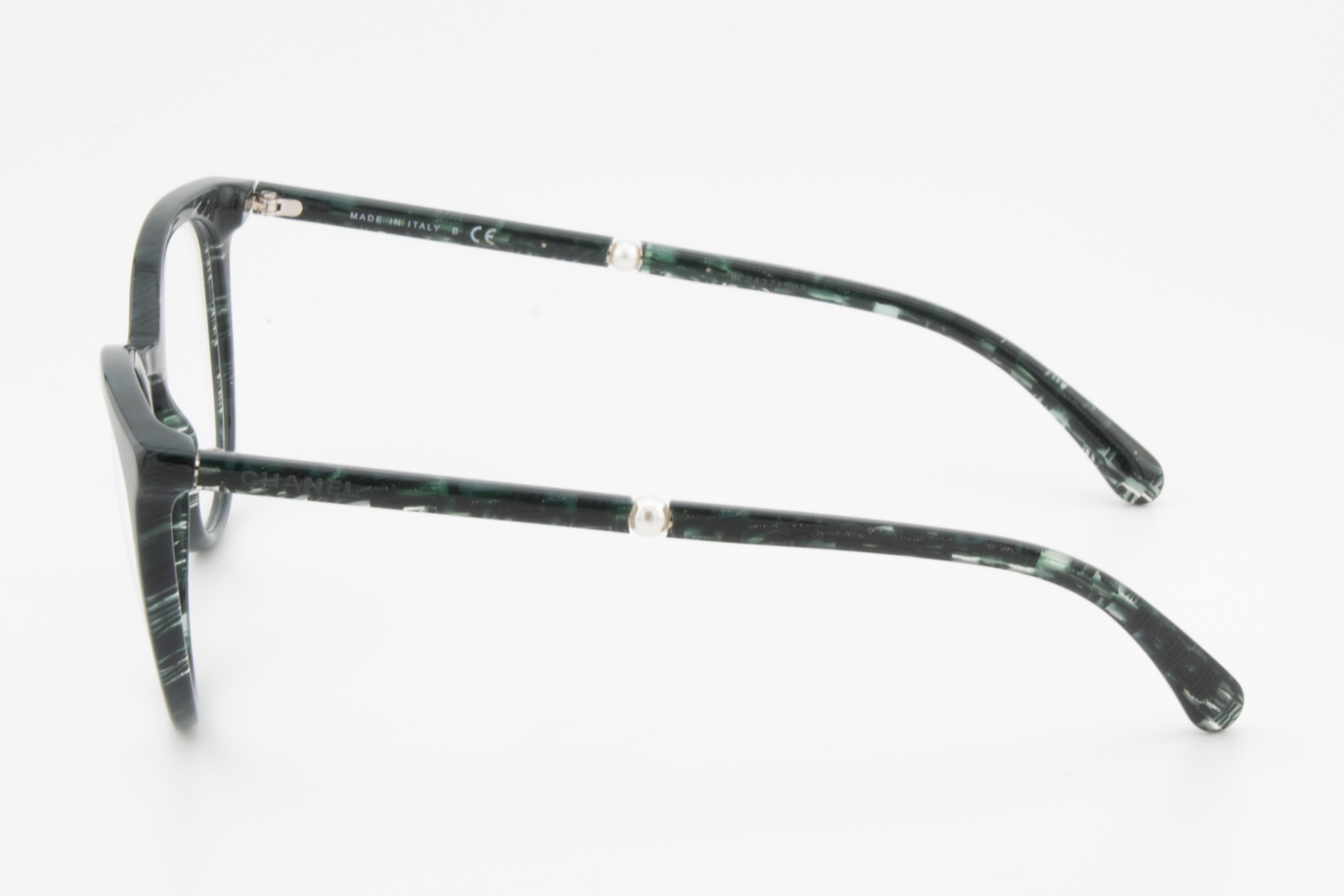 Chanel 3376-H  Female Round Glasses Frame Green Glitter 50mm