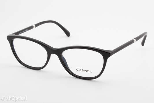 Chanel 3377-H  Female Butterfly Glasses Frame Black 53mm