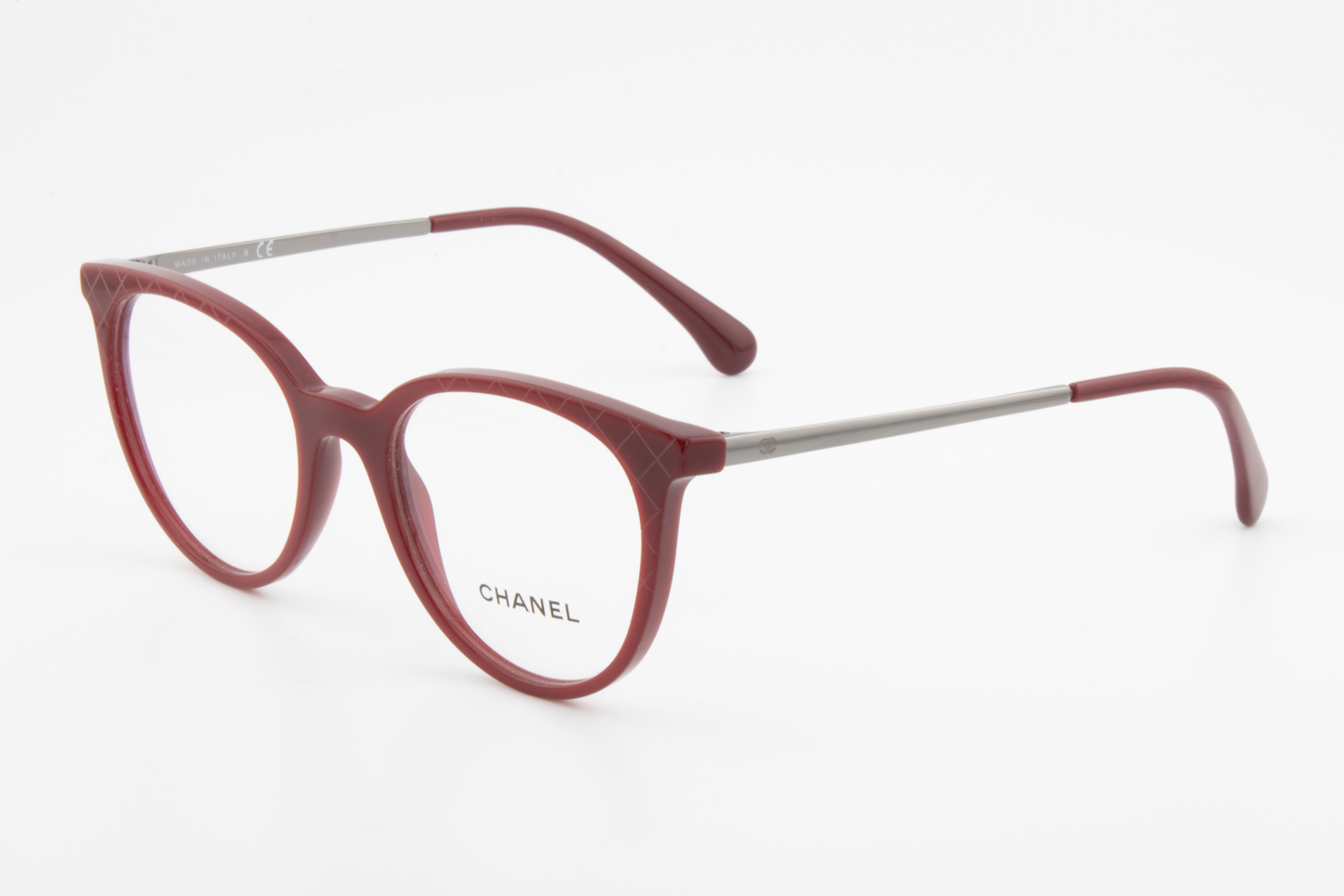 Chanel 3378  Female Round Glasses Frame Red 50mm