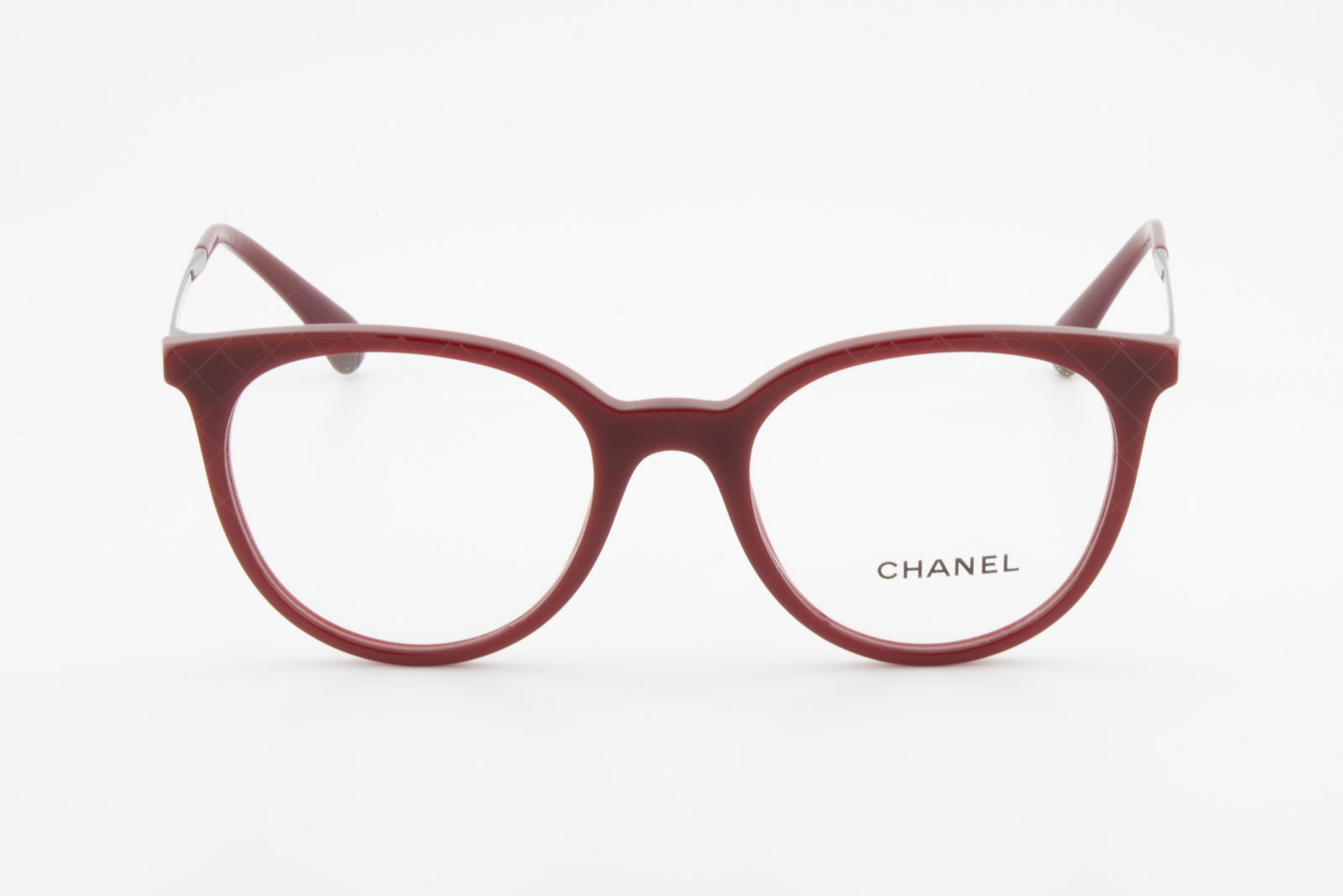 Chanel 3378  Female Round Glasses Frame Red 50mm