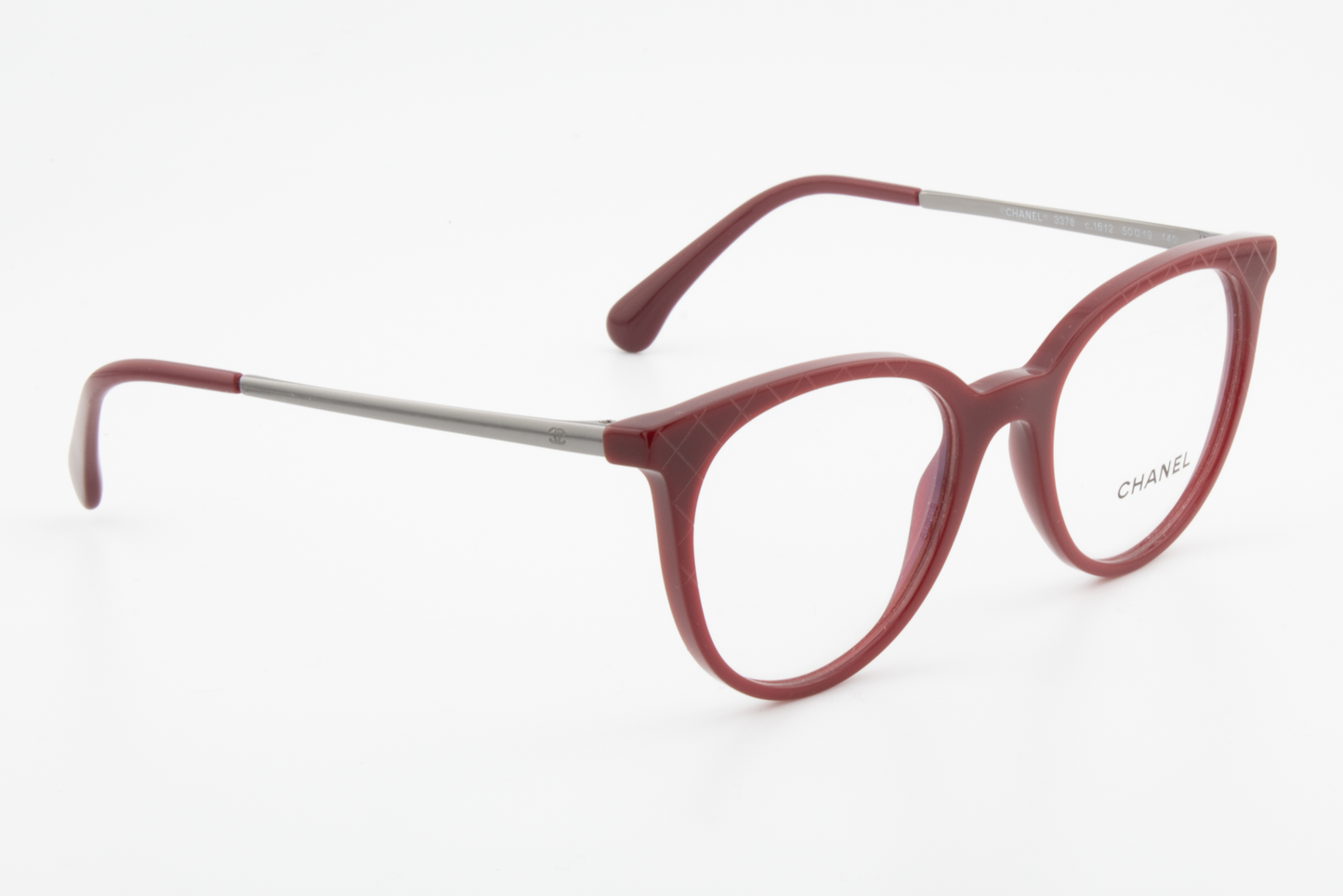 Chanel 3378  Female Round Glasses Frame Red 50mm