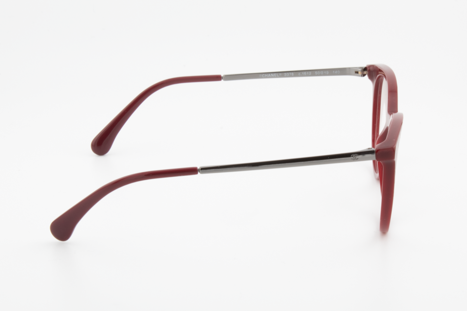 Chanel 3378  Female Round Glasses Frame Red 50mm