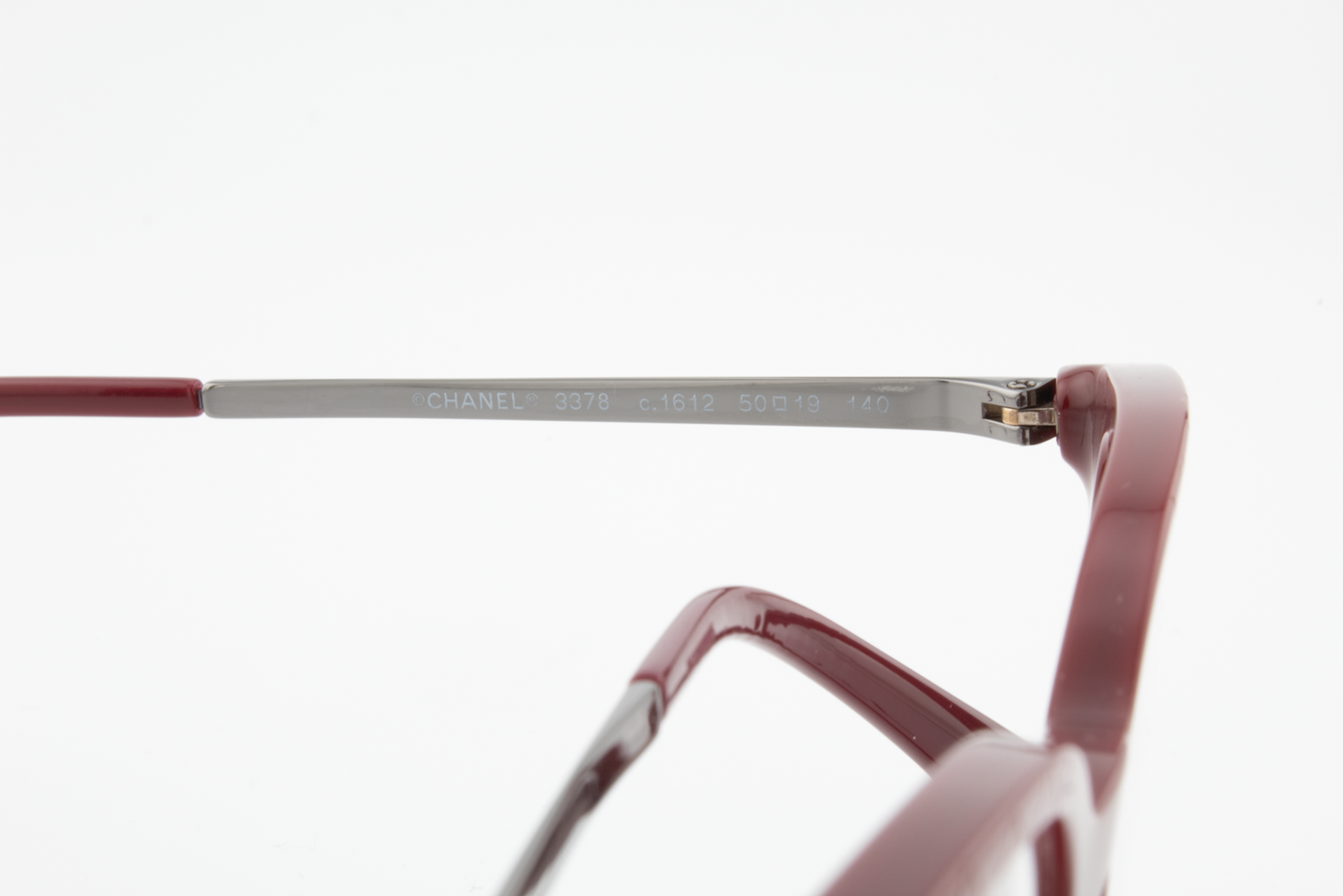 Chanel 3378  Female Round Glasses Frame Red 50mm