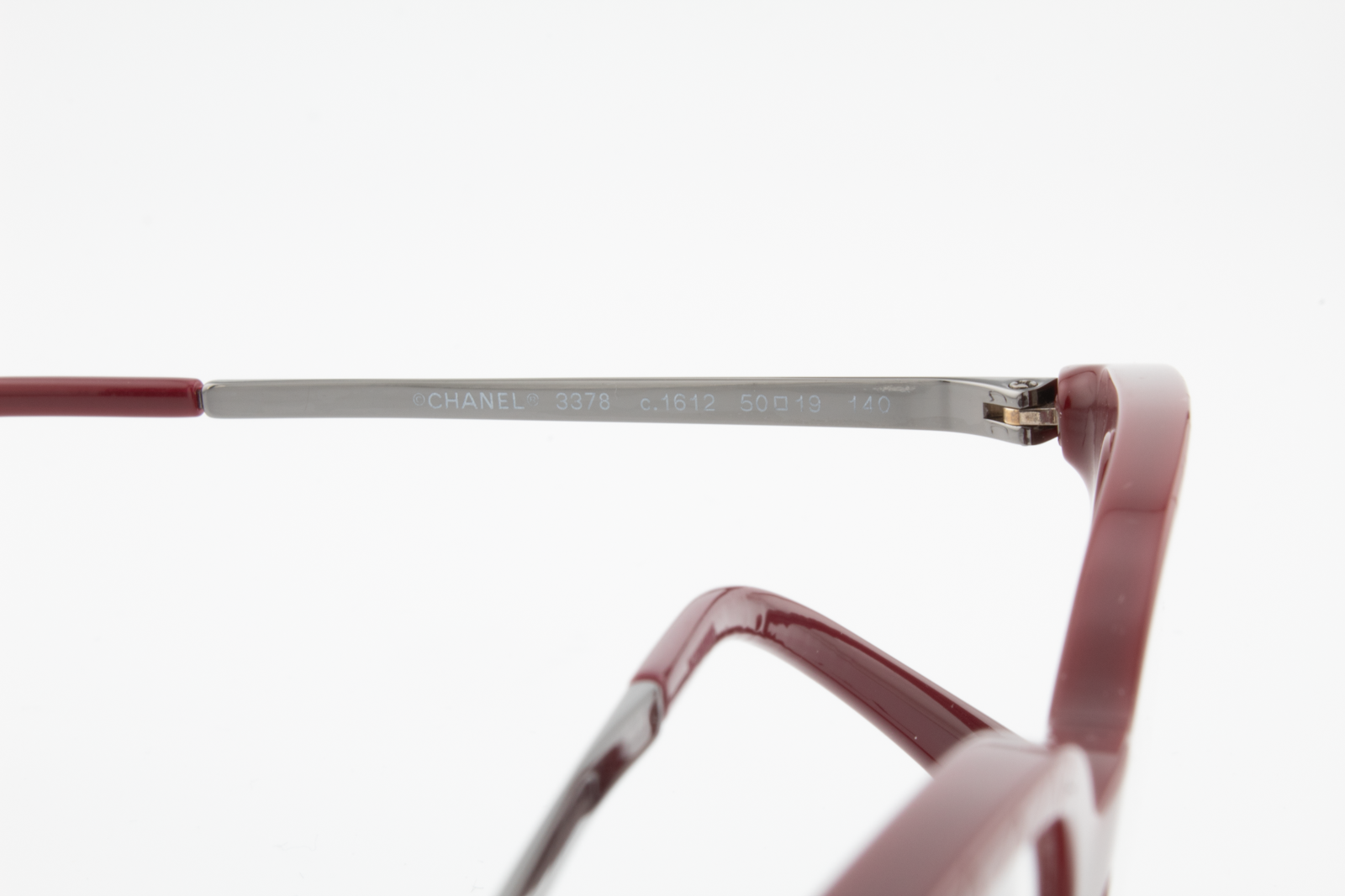 Chanel 3378  Female Round Glasses Frame Red 50mm