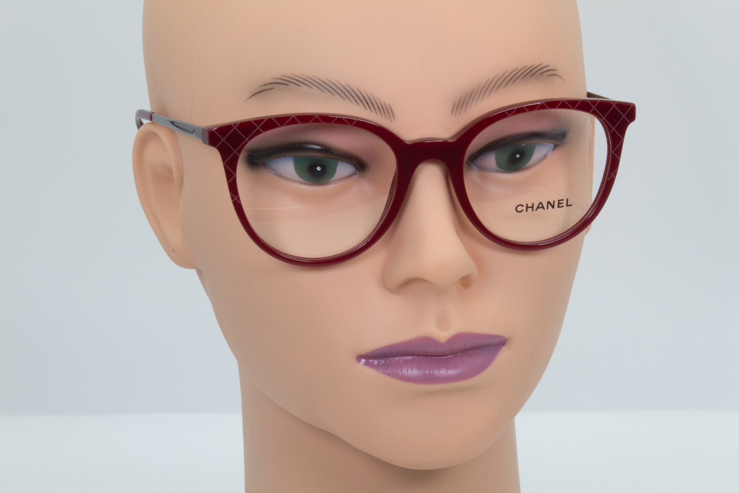 Chanel 3378  Female Round Glasses Frame Red 50mm