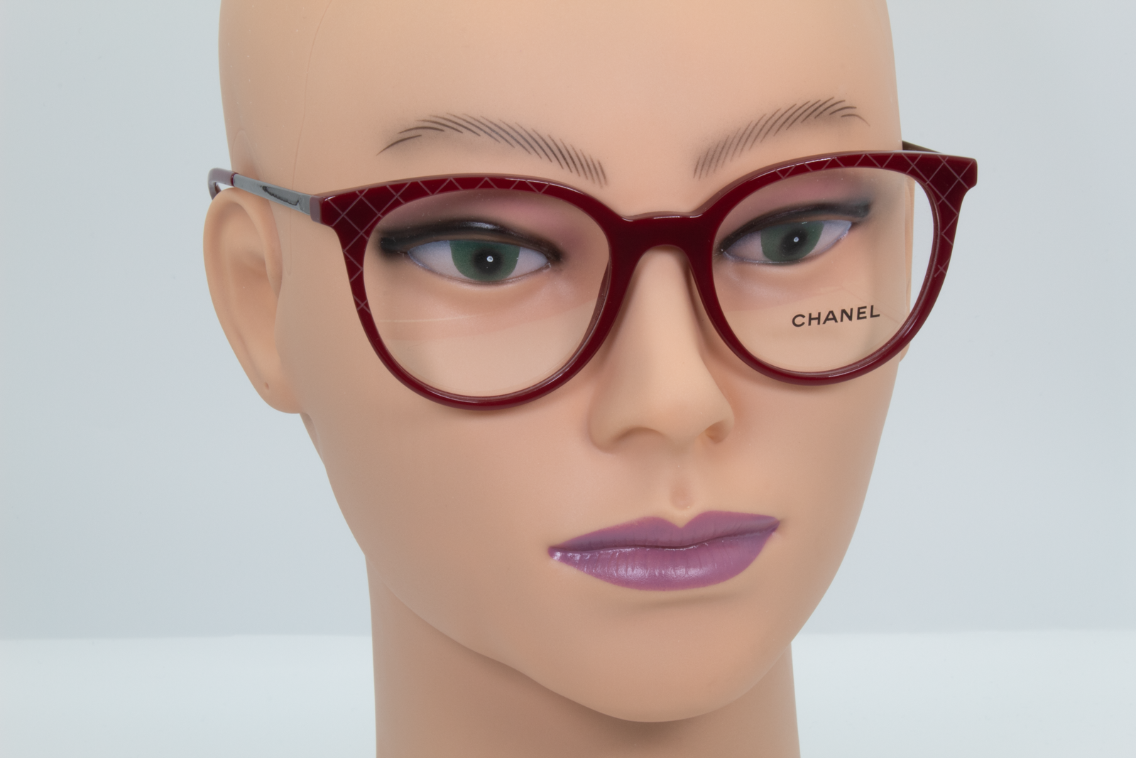 Chanel 3378  Female Round Glasses Frame Red 50mm