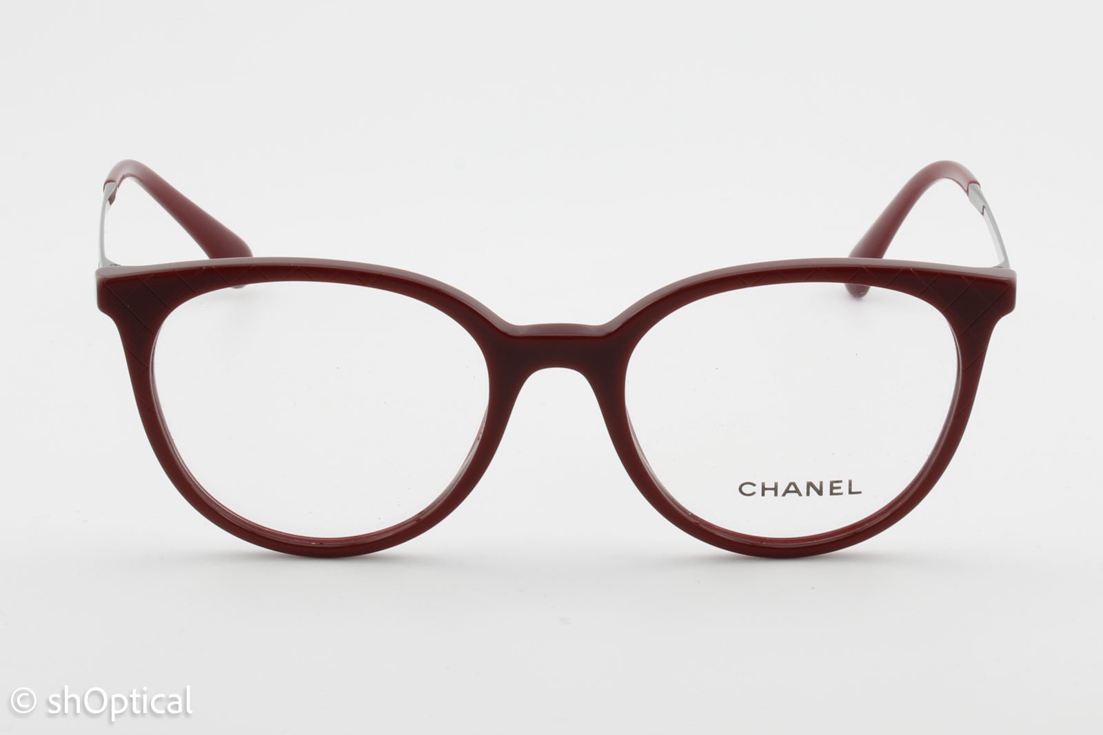 Chanel 3378  Female Round Glasses Frame Red 52mm