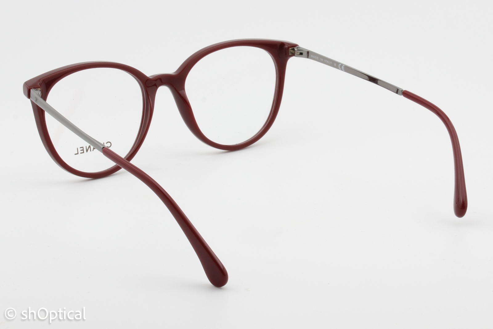 Chanel 3378  Female Round Glasses Frame Red 52mm