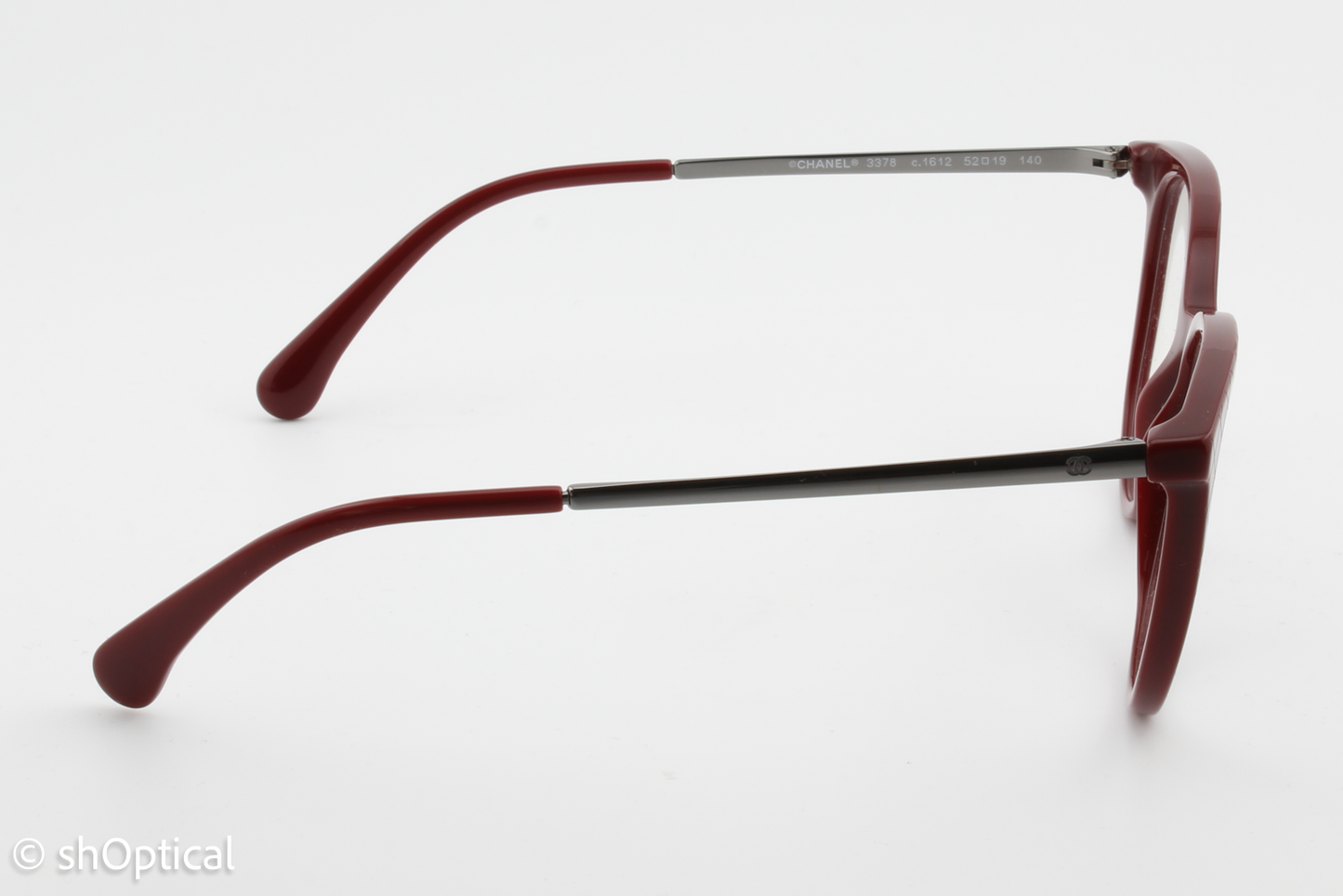 Chanel 3378  Female Round Glasses Frame Red 52mm