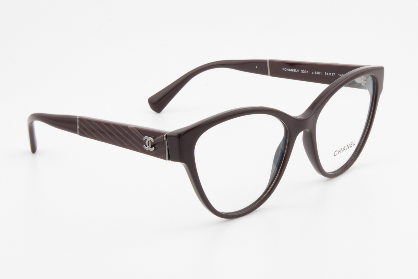 Chanel 3391  Unisex Cat Eye Glasses Frame red vandome 54mm