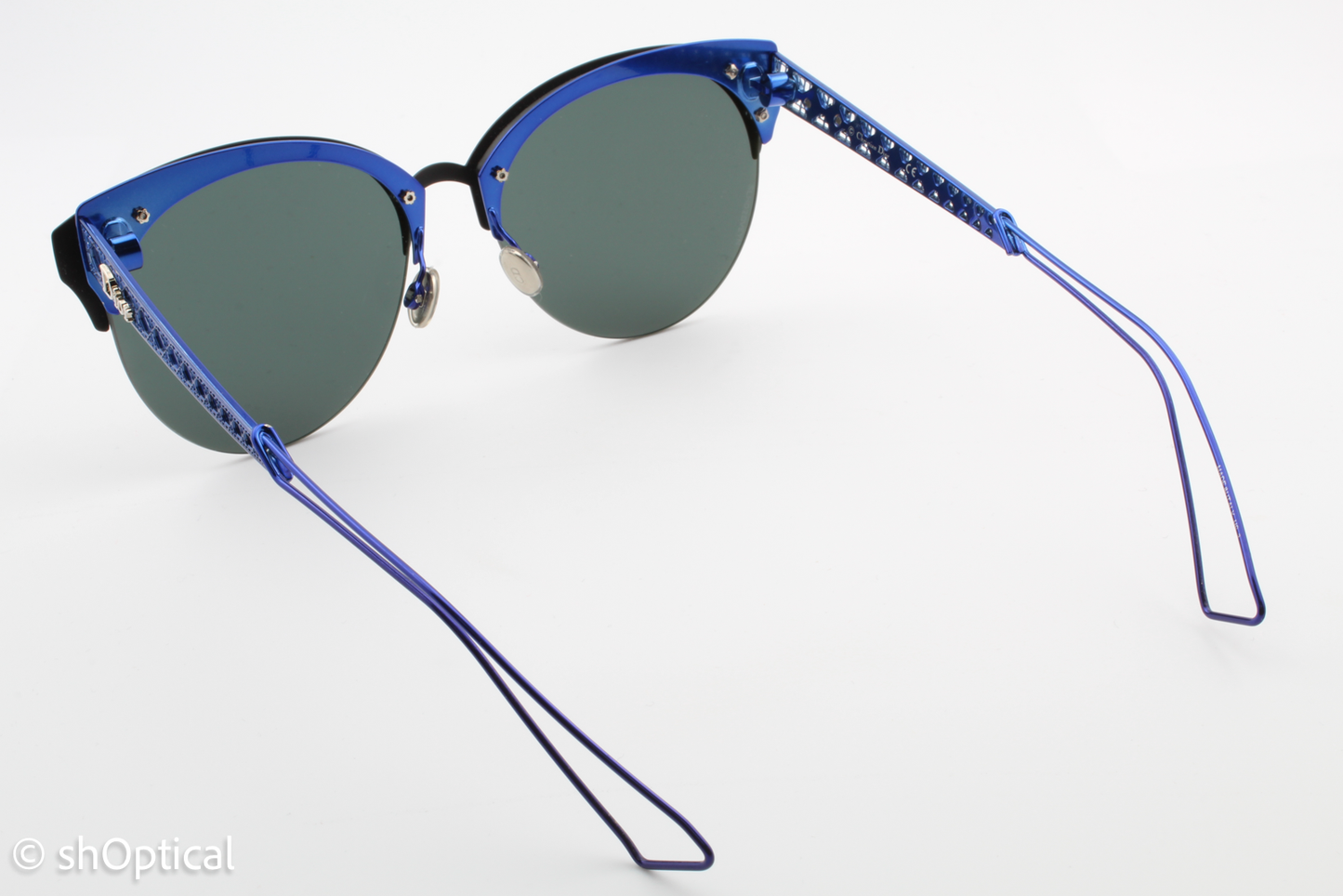 Christian Dior DIORAMACLUB 000 G5V2K Womens Full Rim Sunglasses Matte Black/Blue 55mm