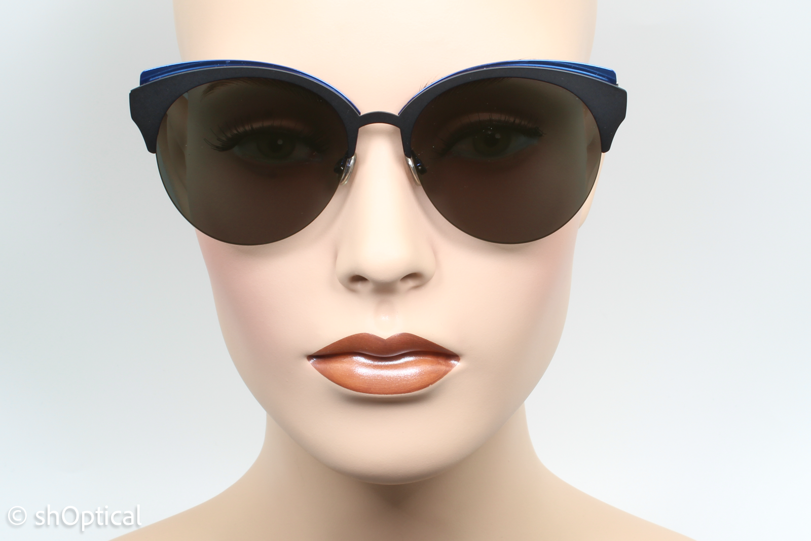 Christian Dior DIORAMACLUB 000 G5V2K Womens Full Rim Sunglasses Matte Black/Blue 55mm